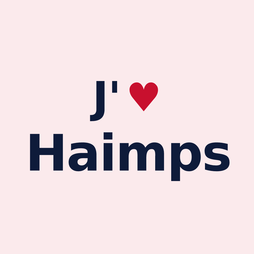 Magnet personnalisé Haimps — design J'aime Haimps