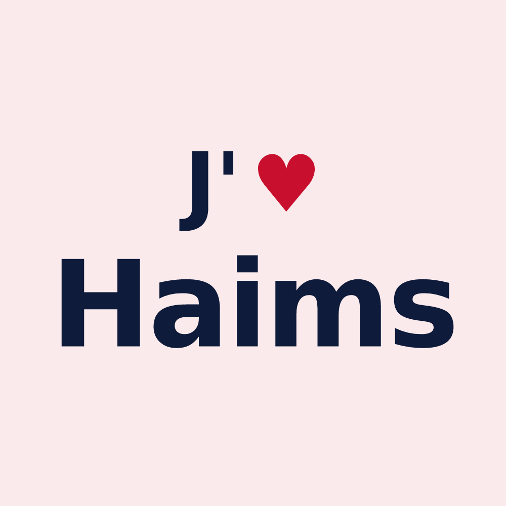 Magnet personnalisé Haims — design J'aime Haims