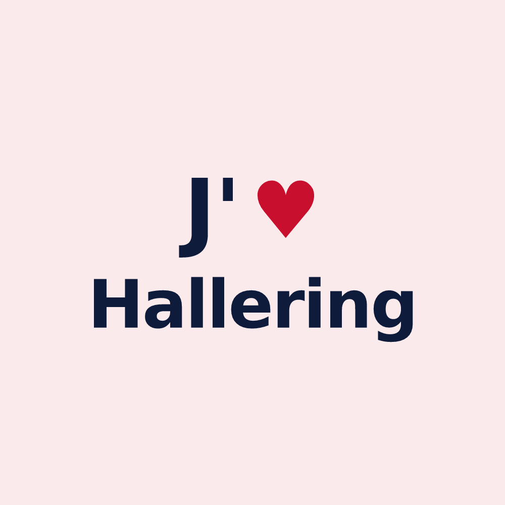 Magnet personnalisé Hallering — design J'aime Hallering