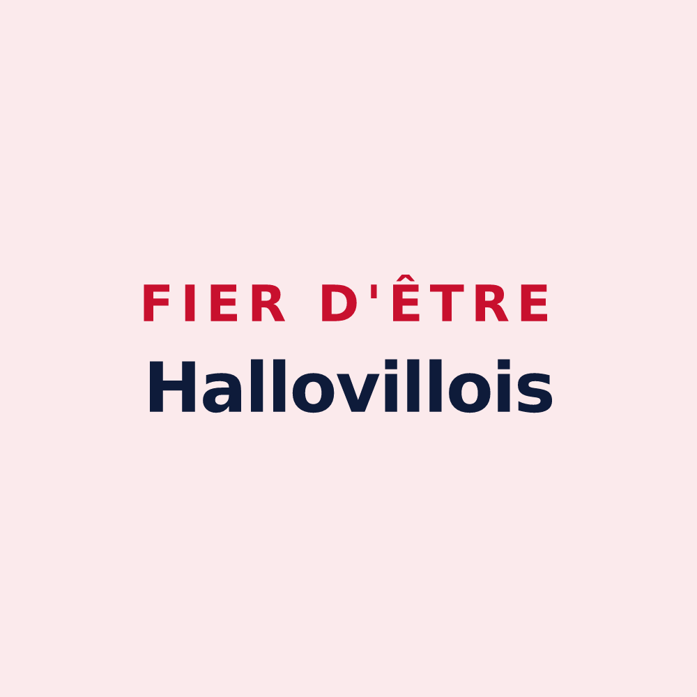 Magnet « Fier d'être Hallovillois » — design pour Halloville