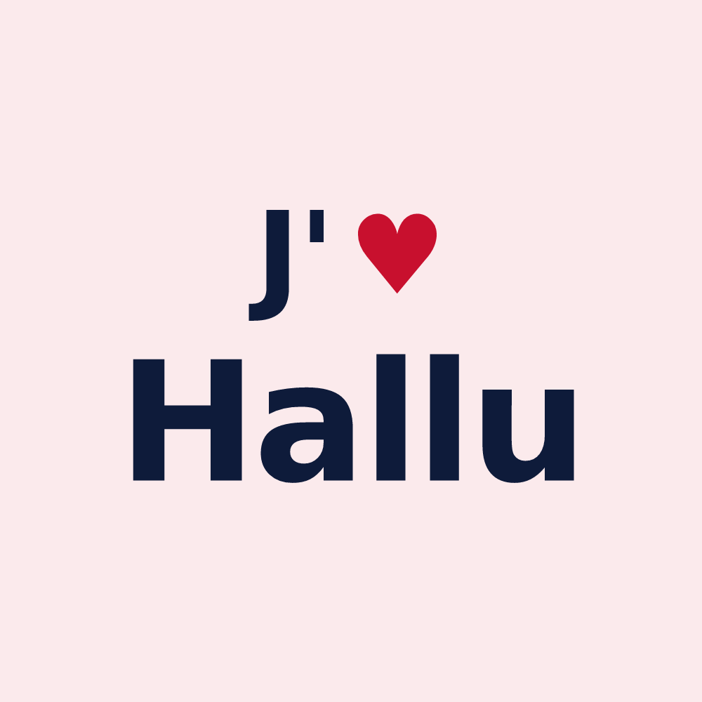 Magnet personnalisé Hallu — design J'aime Hallu