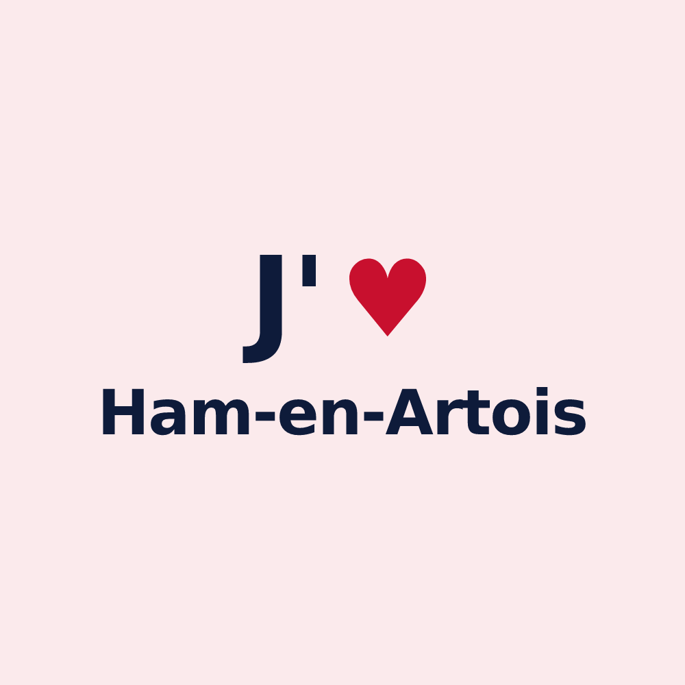 Magnet personnalisé Ham-en-Artois — design J'aime Ham-en-Artois