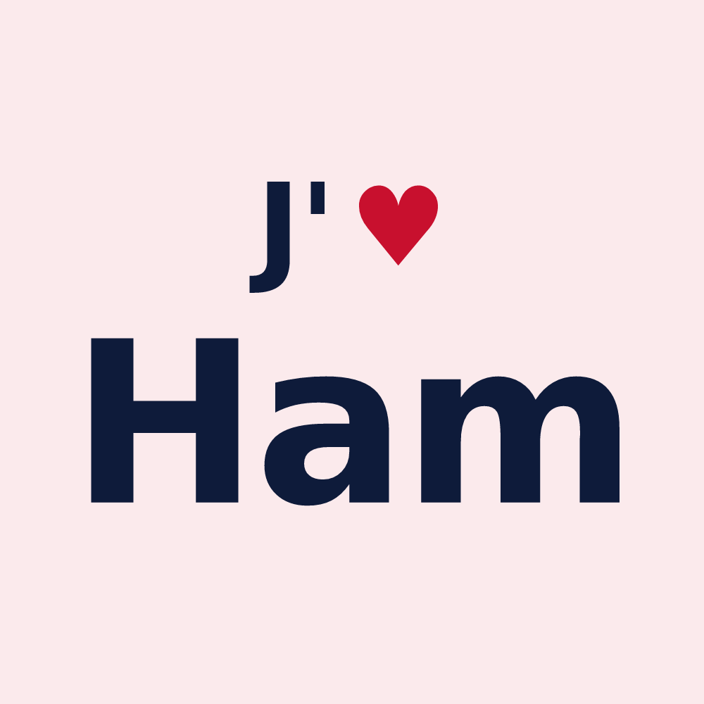 Magnet personnalisé Ham — design J'aime Ham