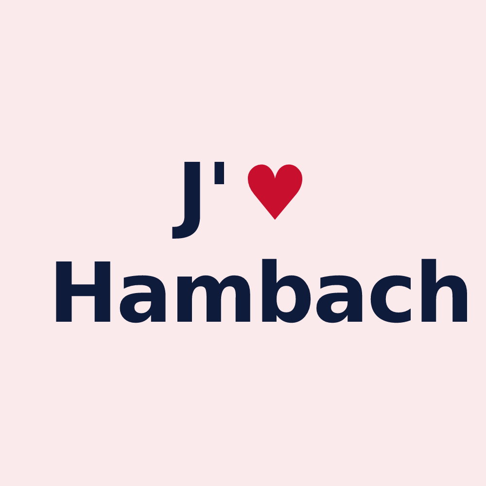 Magnet personnalisé Hambach — design J'aime Hambach