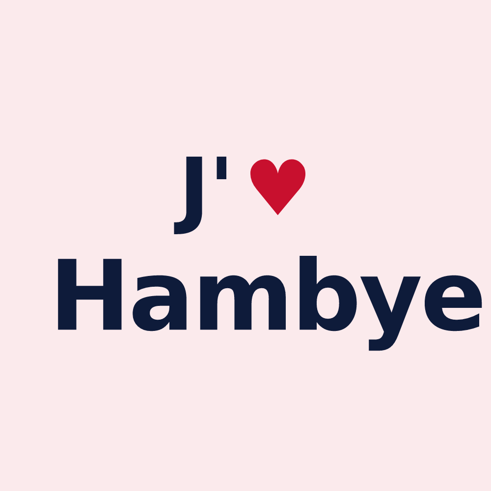 Magnet personnalisé Hambye — design J'aime Hambye