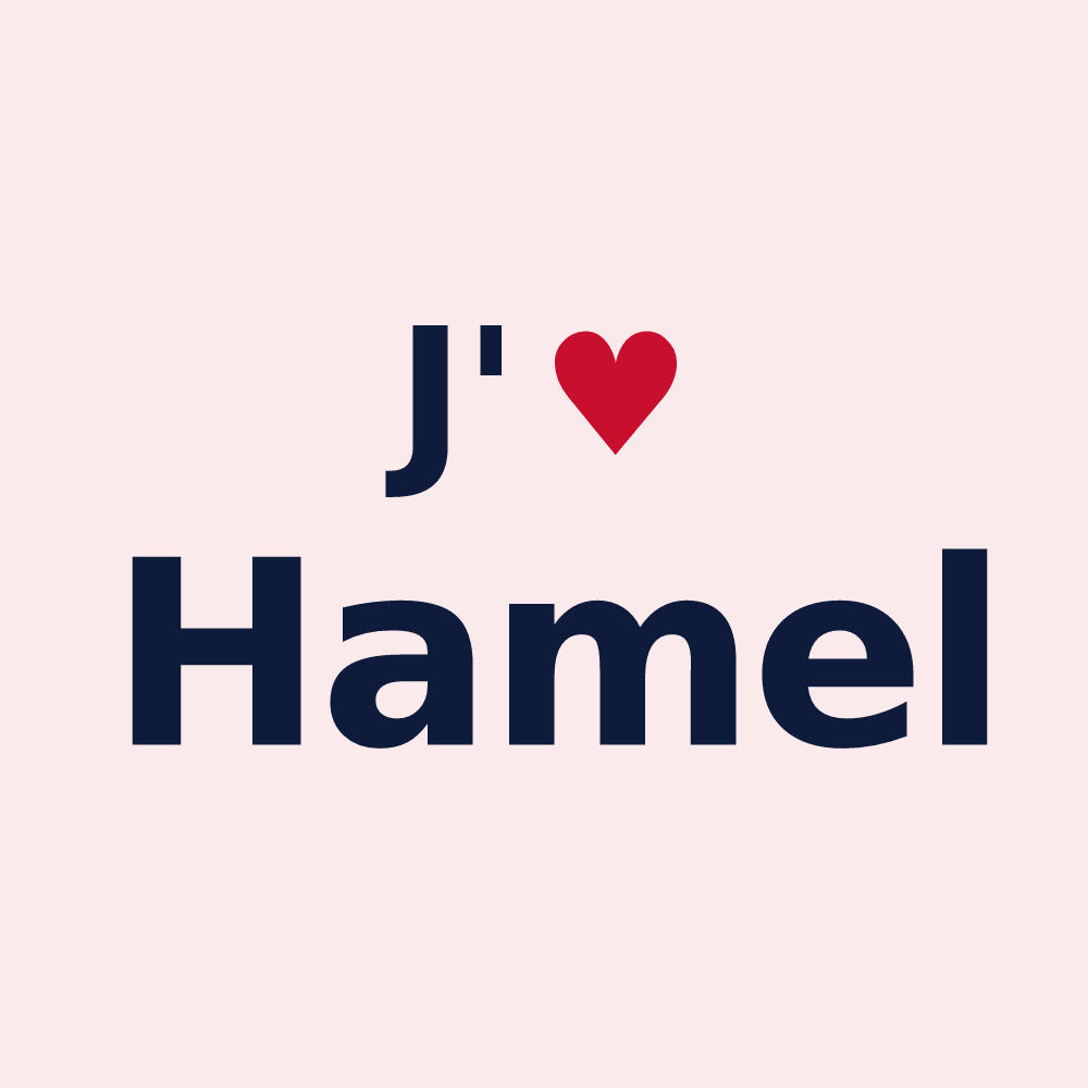 Magnet personnalisé Hamel — design J'aime Hamel