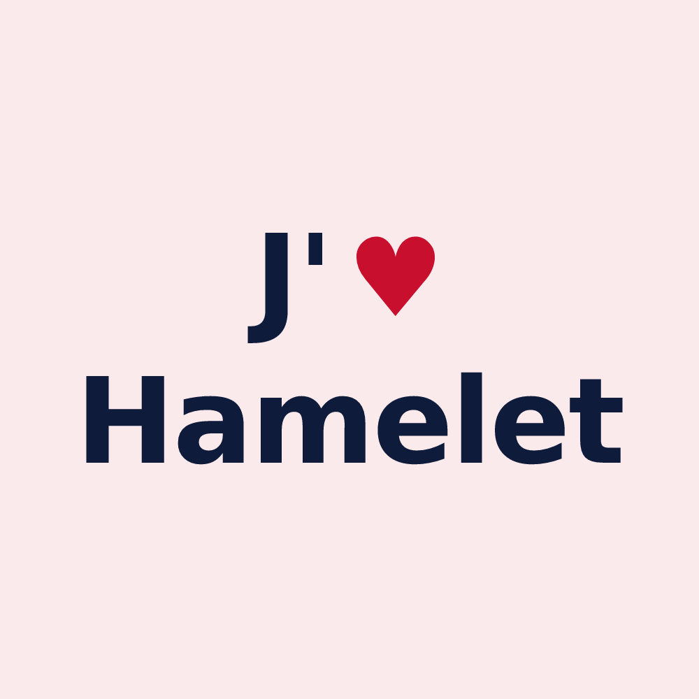Magnet personnalisé Hamelet — design J'aime Hamelet