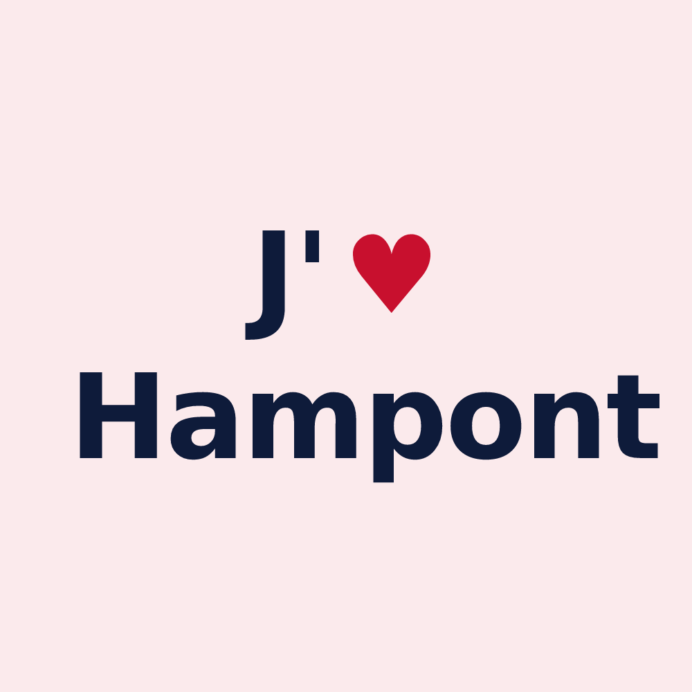 Magnet personnalisé Hampont — design J'aime Hampont
