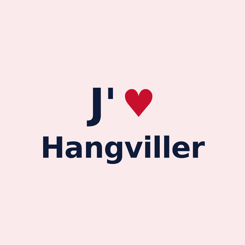 Magnet personnalisé Hangviller — design J'aime Hangviller