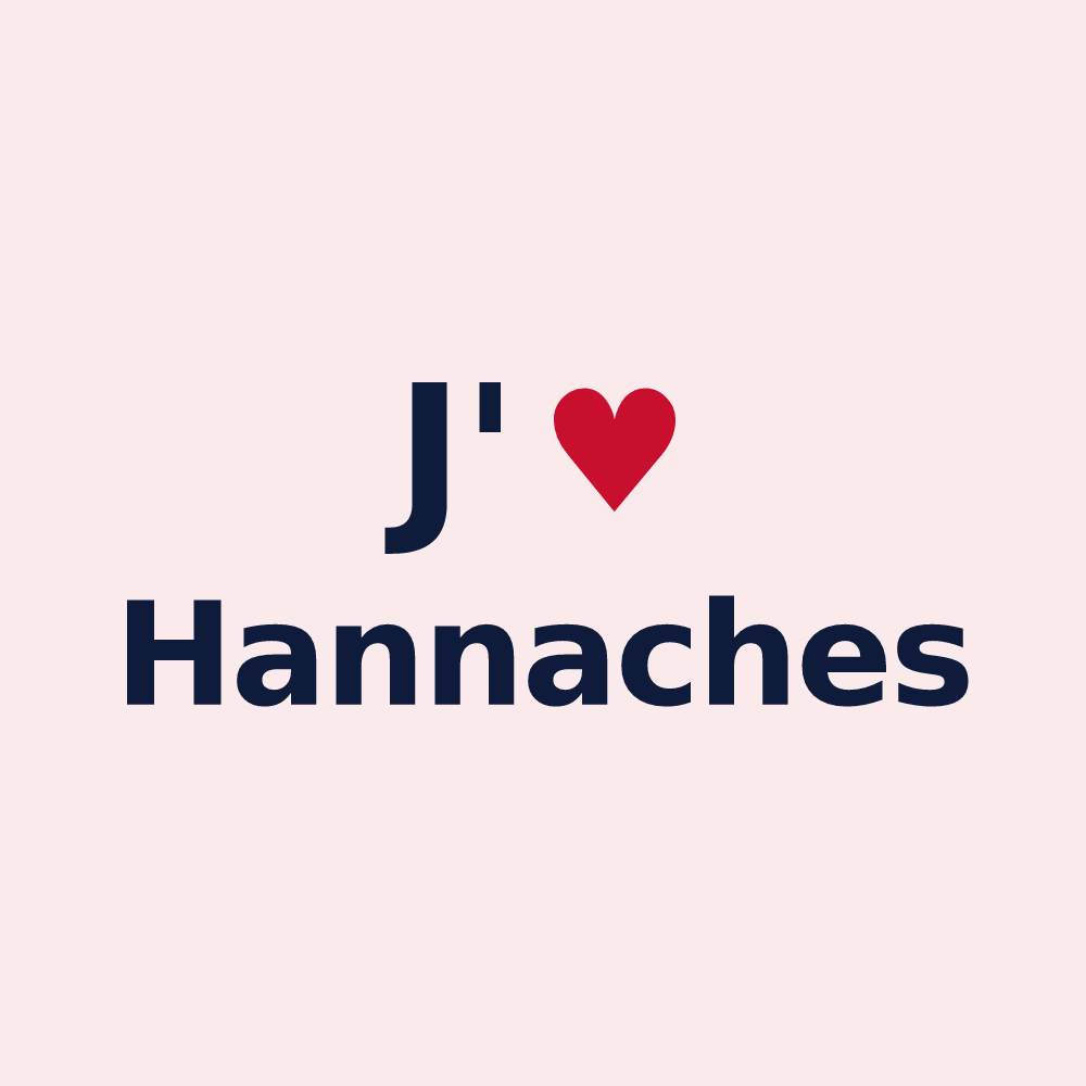 Magnet personnalisé Hannaches — design J'aime Hannaches