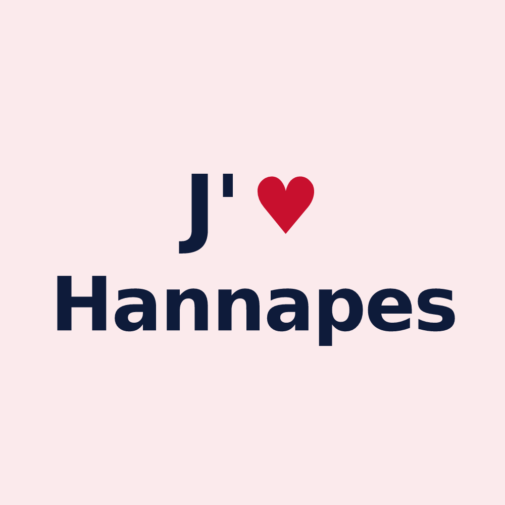 Magnet personnalisé Hannapes — design J'aime Hannapes