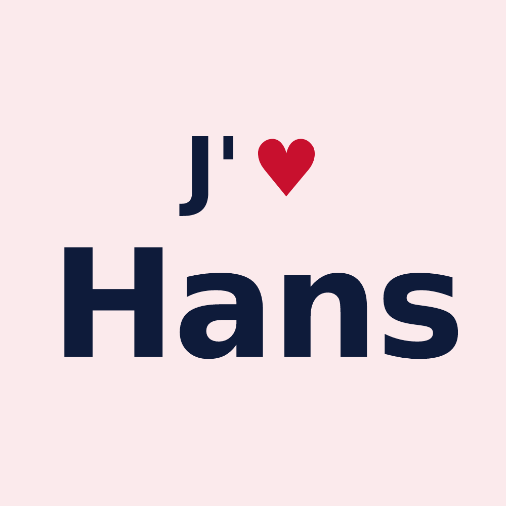 Magnet personnalisé Hans — design J'aime Hans