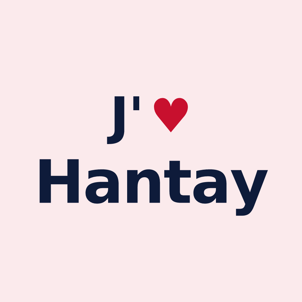Magnet personnalisé Hantay — design J'aime Hantay