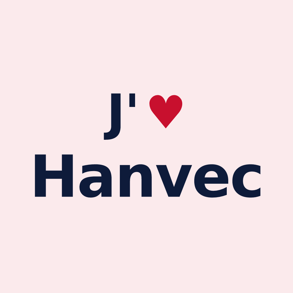 Magnet personnalisé Hanvec — design J'aime Hanvec