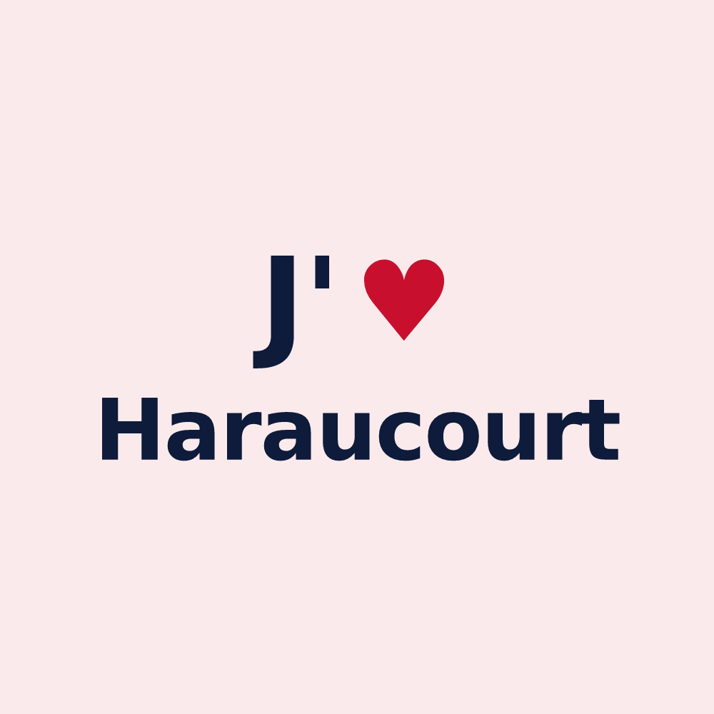 Magnet personnalisé Haraucourt — design J'aime Haraucourt