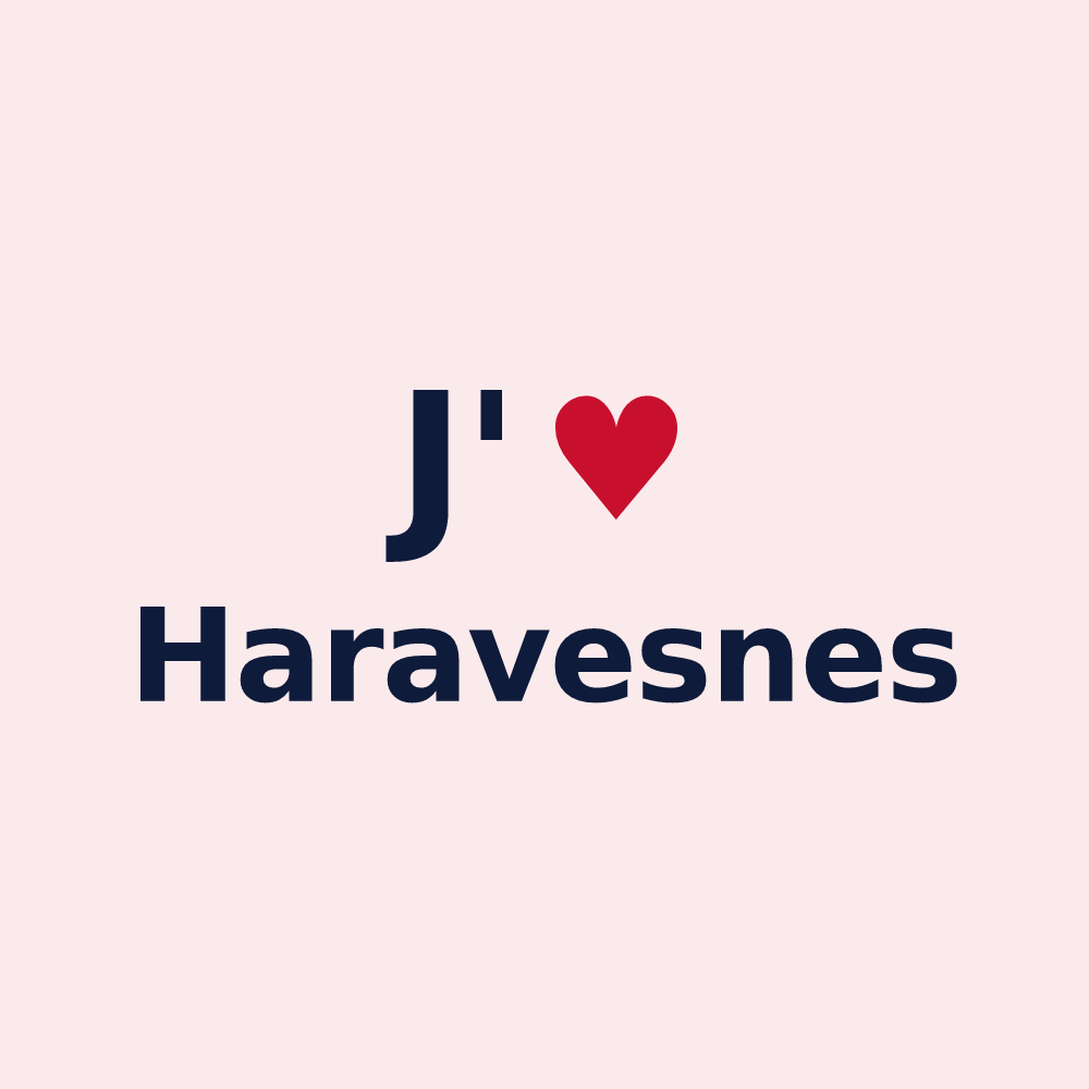 Magnet personnalisé Haravesnes — design J'aime Haravesnes
