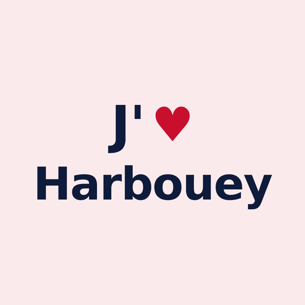 Magnet personnalisé Harbouey — design J'aime Harbouey