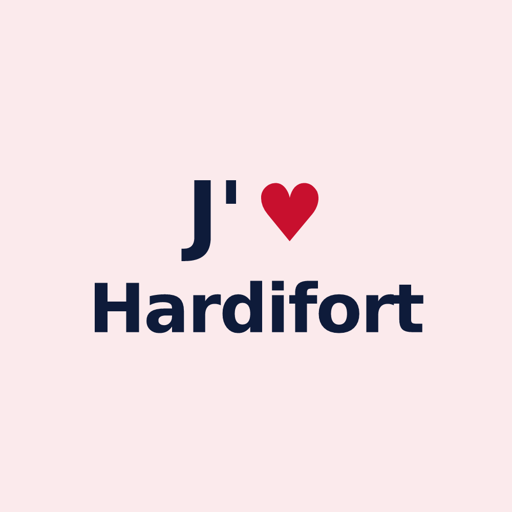 Magnet personnalisé Hardifort — design J'aime Hardifort