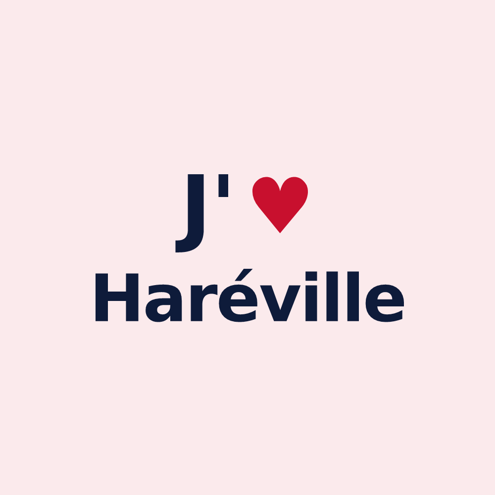 Magnet personnalisé Haréville — design J'aime Haréville