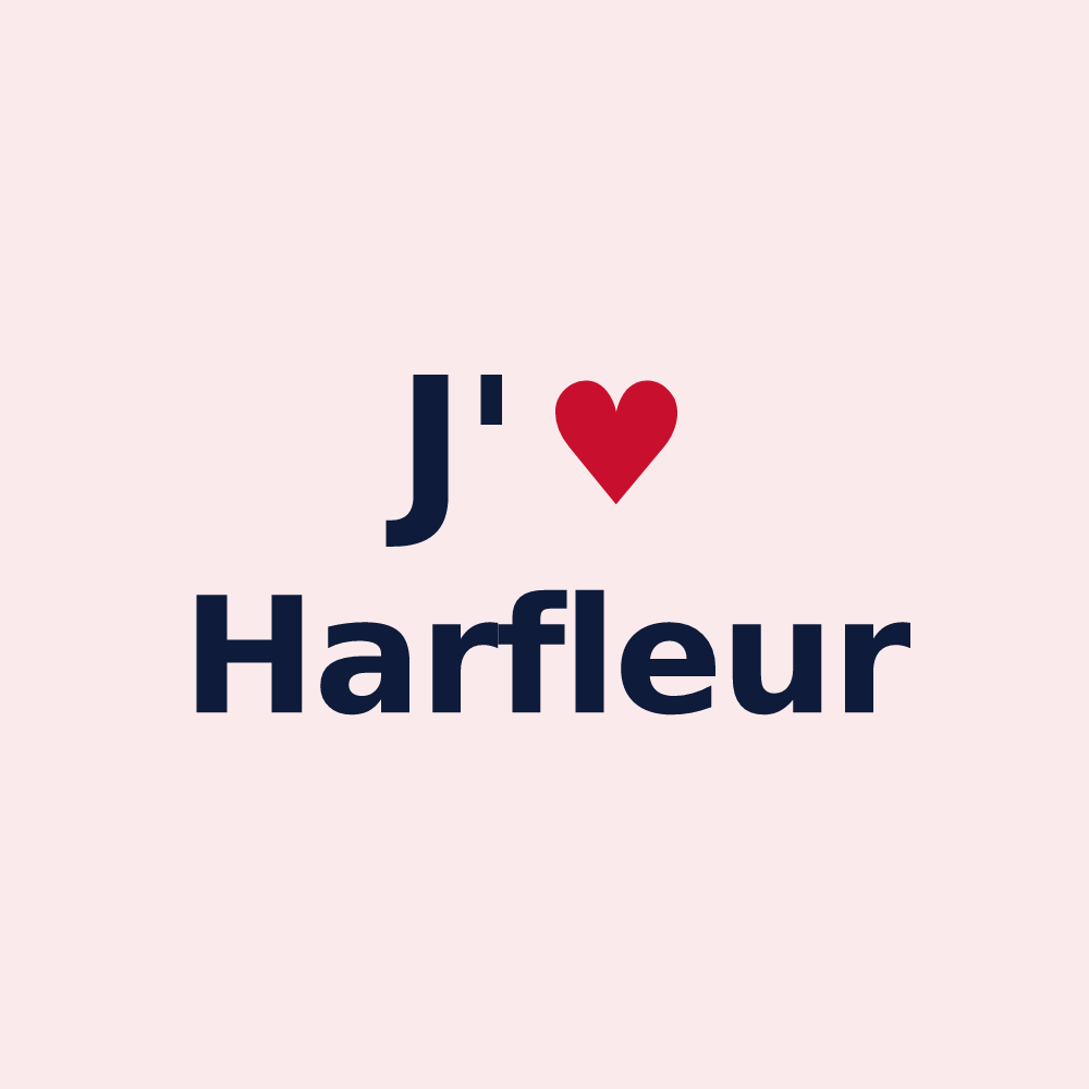 Magnet personnalisé Harfleur — design J'aime Harfleur