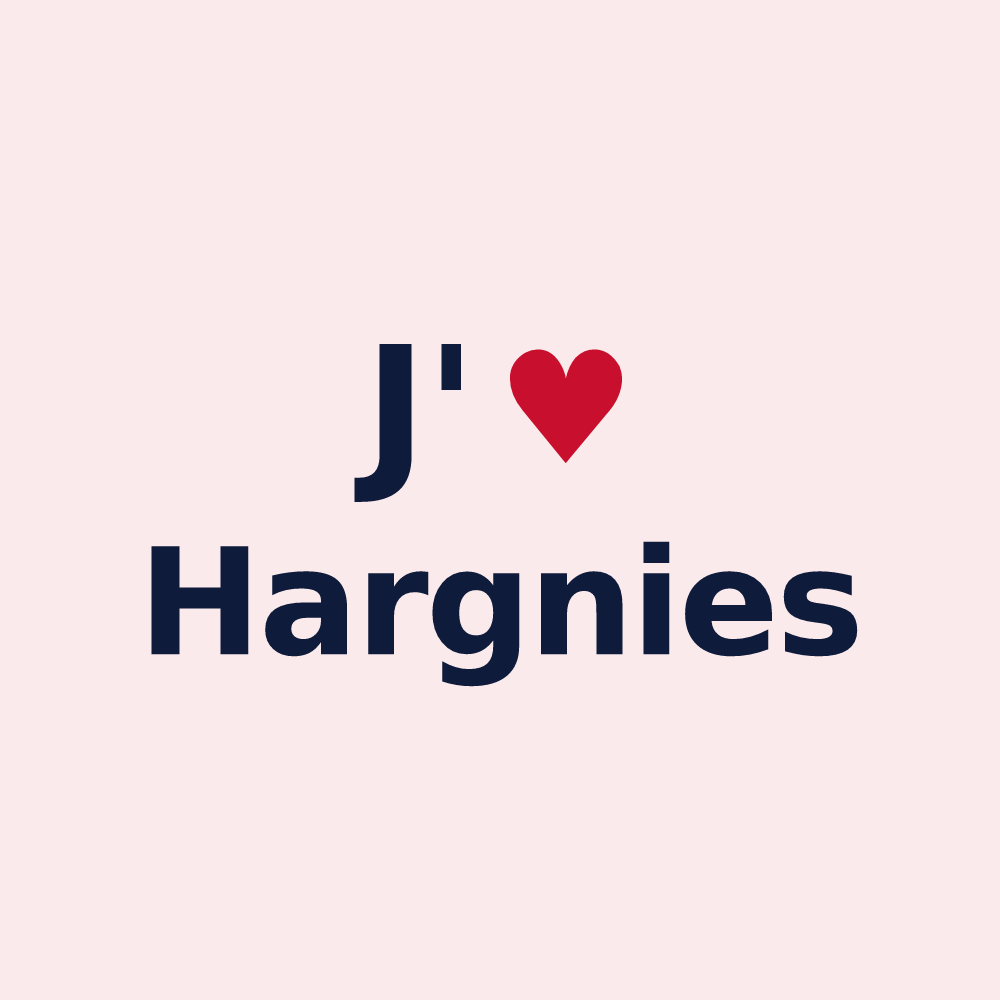 Magnet personnalisé Hargnies — design J'aime Hargnies
