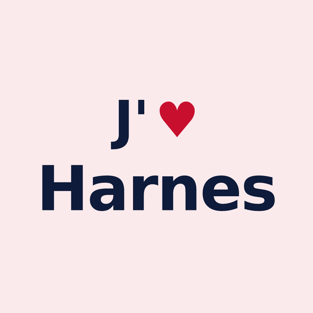 Magnet personnalisé Harnes — design J'aime Harnes
