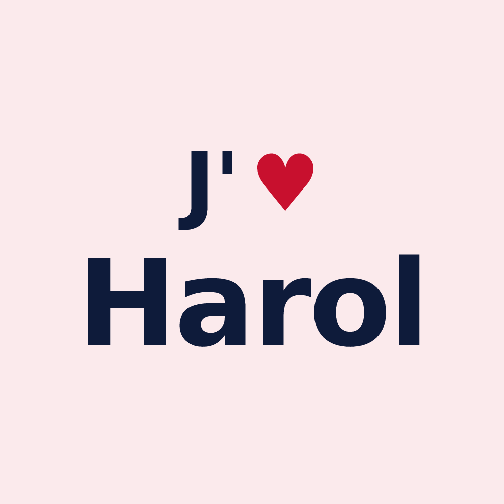 Magnet personnalisé Harol — design J'aime Harol