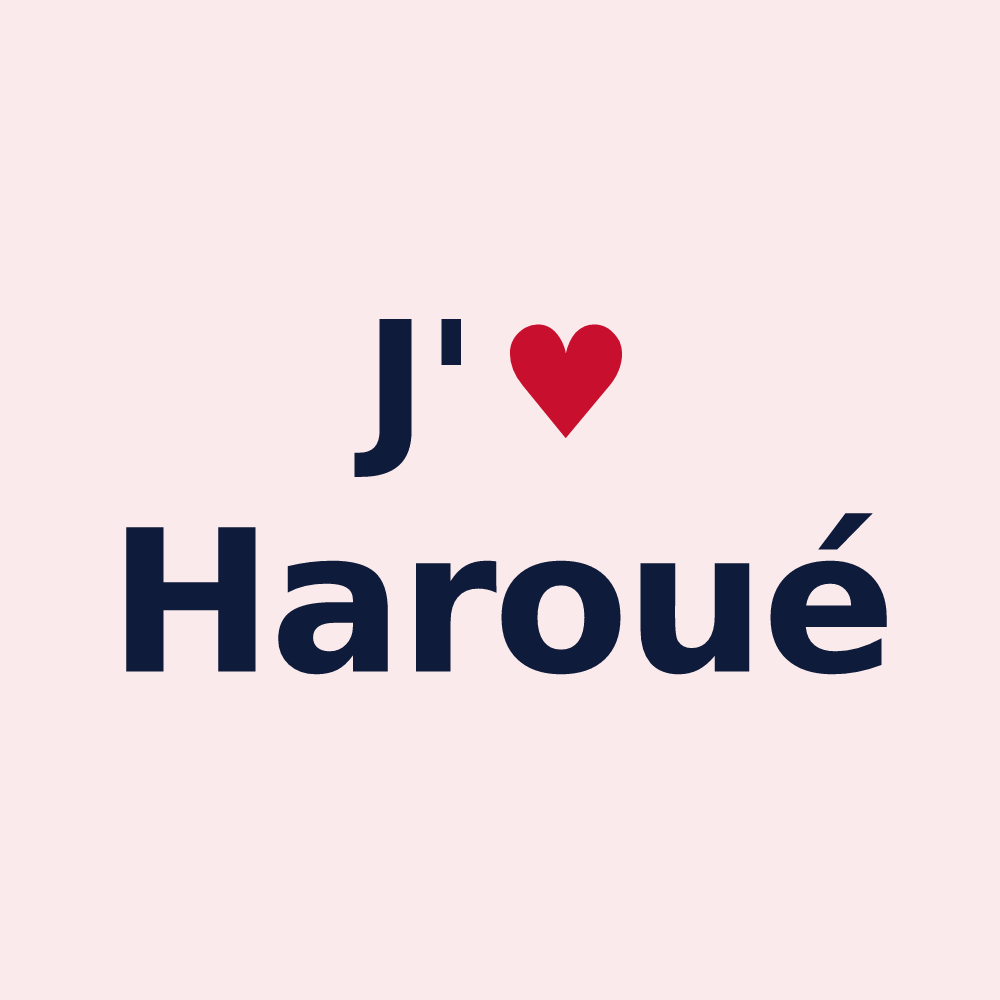 Magnet personnalisé Haroué — design J'aime Haroué