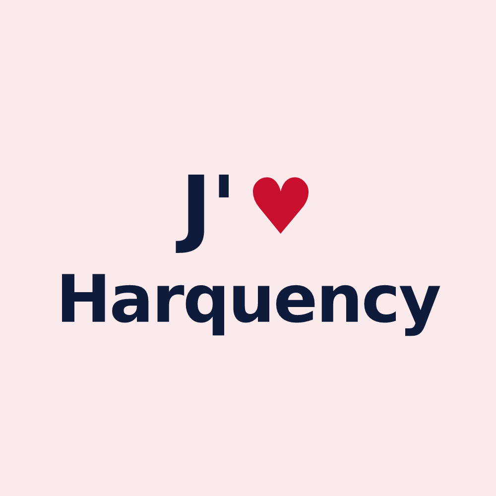 Magnet personnalisé Harquency — design J'aime Harquency