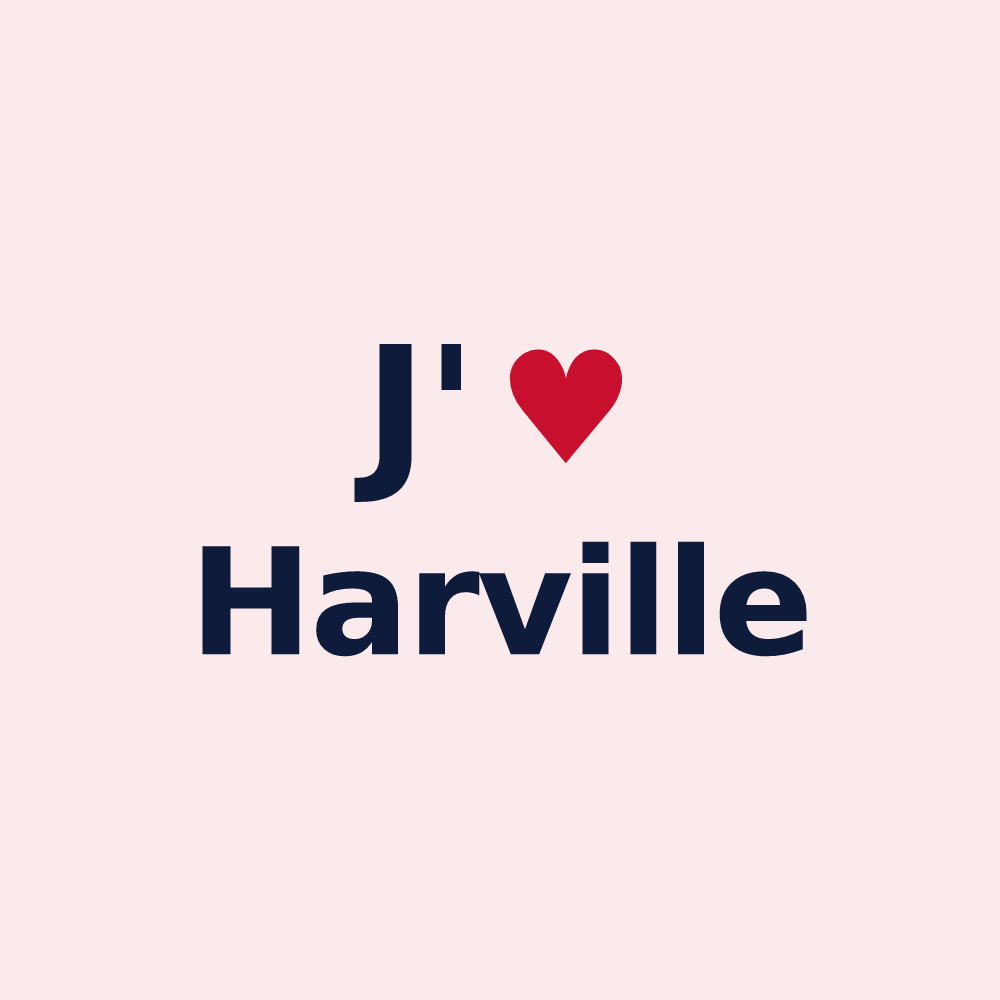 Magnet personnalisé Harville — design J'aime Harville