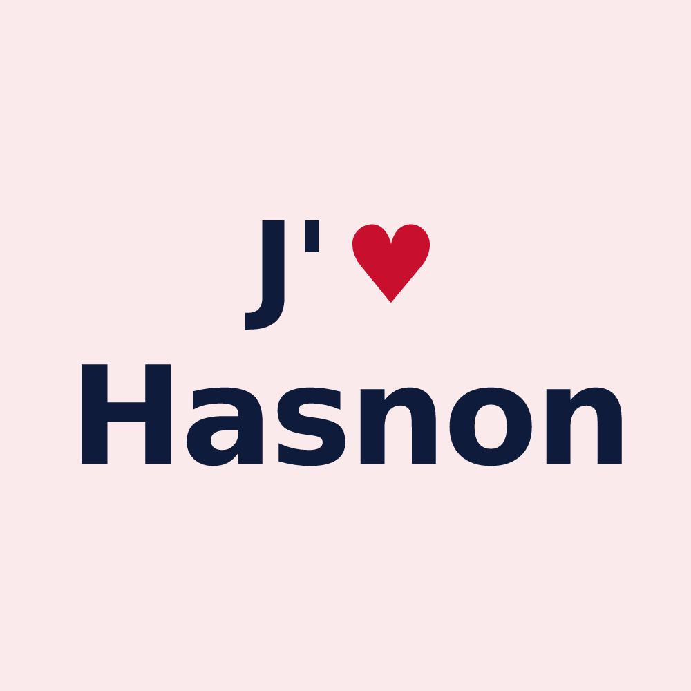Magnet personnalisé Hasnon — design J'aime Hasnon