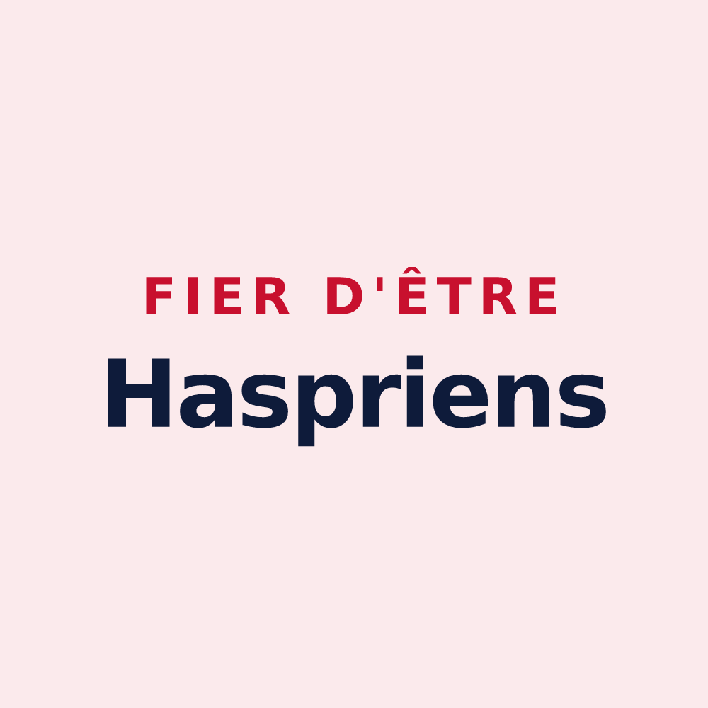 Magnet « Fier d'être Haspriens » — design pour Haspres