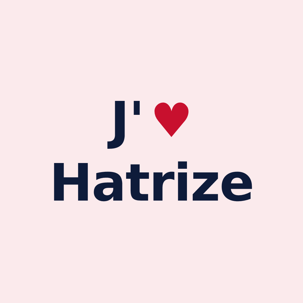 Magnet personnalisé Hatrize — design J'aime Hatrize