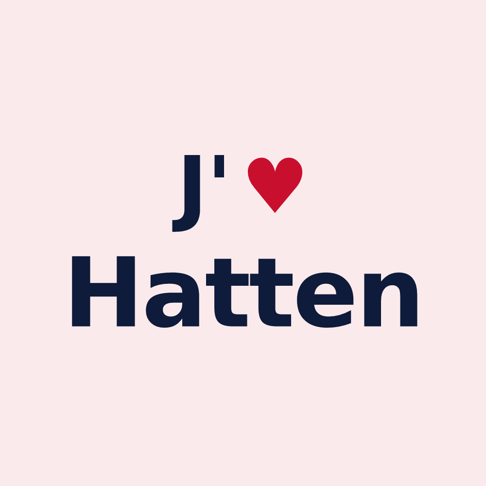 Magnet personnalisé Hatten — design J'aime Hatten