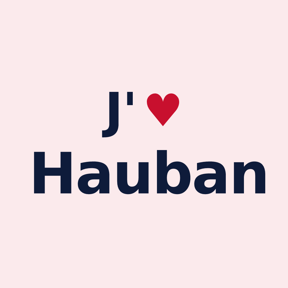 Magnet personnalisé Hauban — design J'aime Hauban