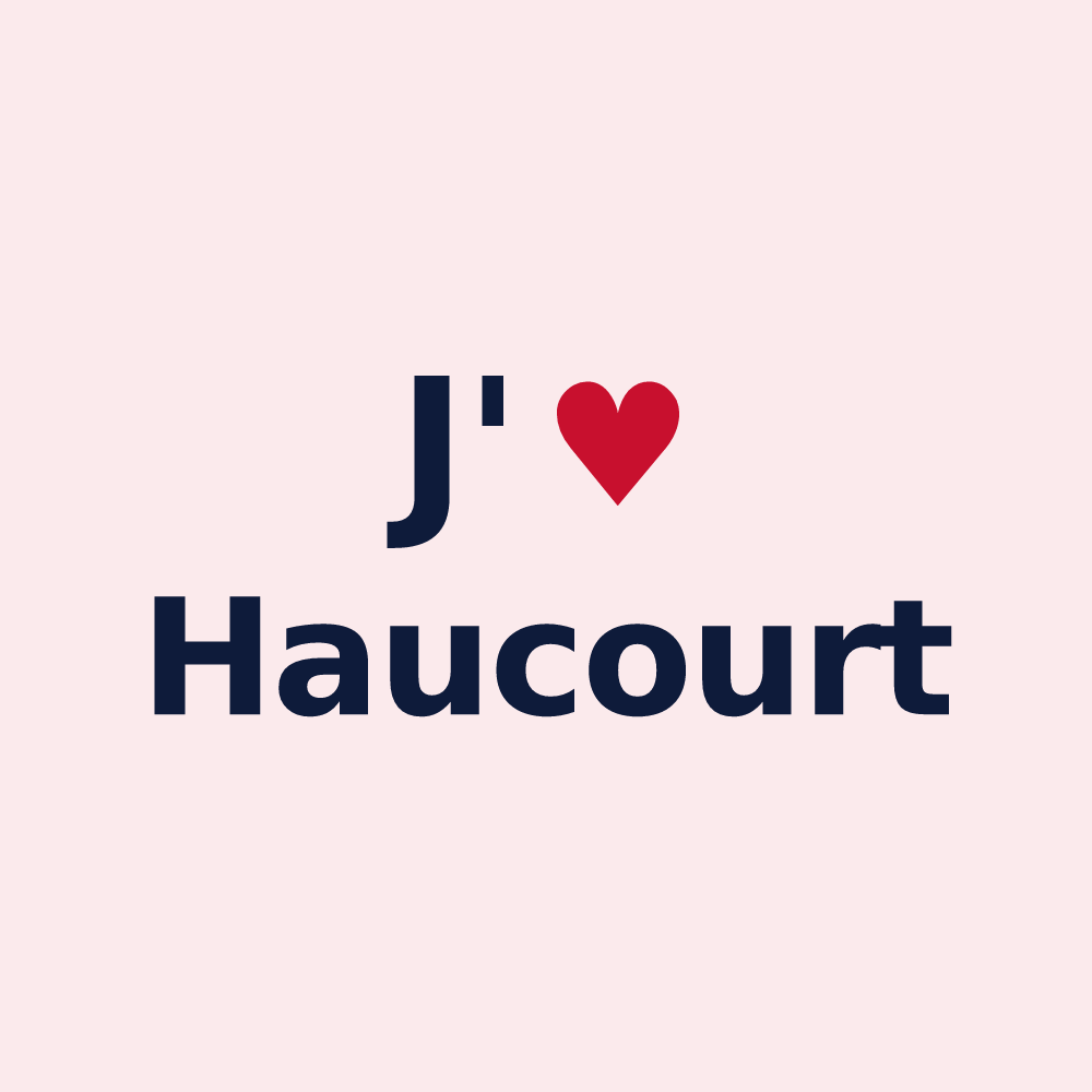 Magnet personnalisé Haucourt — design J'aime Haucourt