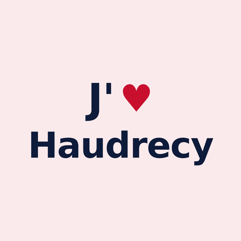 Magnet personnalisé Haudrecy — design J'aime Haudrecy
