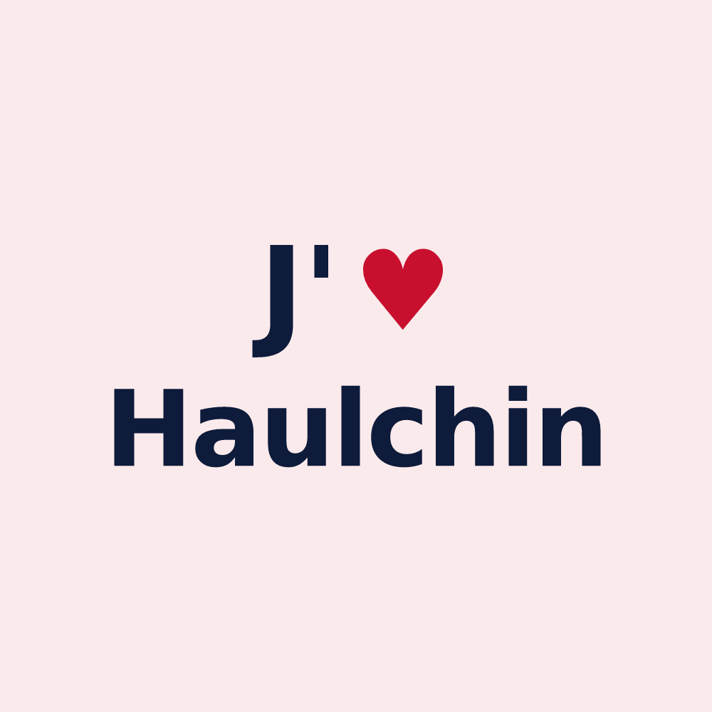 Magnet personnalisé Haulchin — design J'aime Haulchin