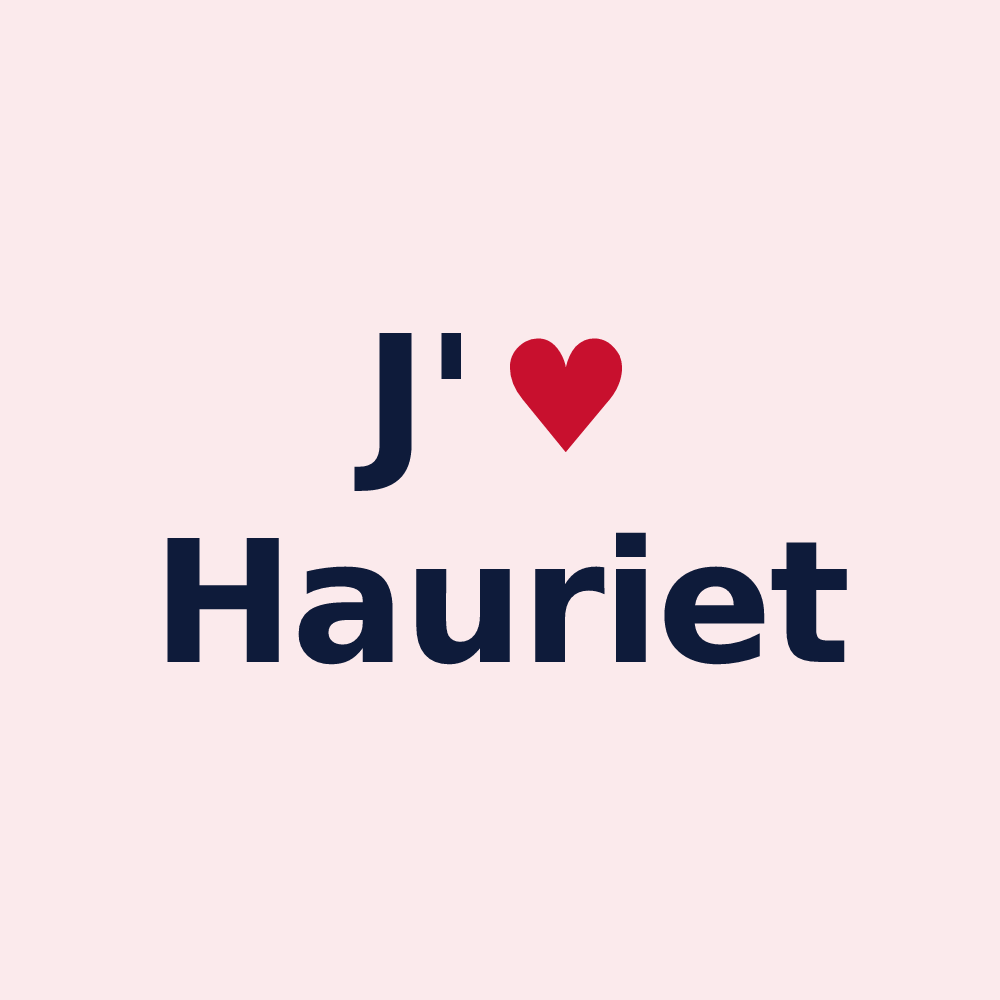 Magnet personnalisé Hauriet — design J'aime Hauriet