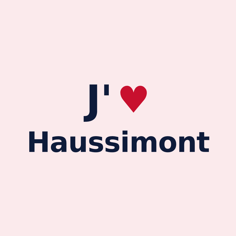 Magnet personnalisé Haussimont — design J'aime Haussimont