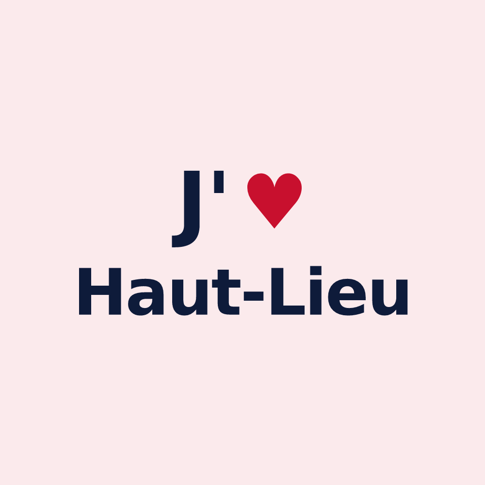 Magnet personnalisé Haut-Lieu — design J'aime Haut-Lieu