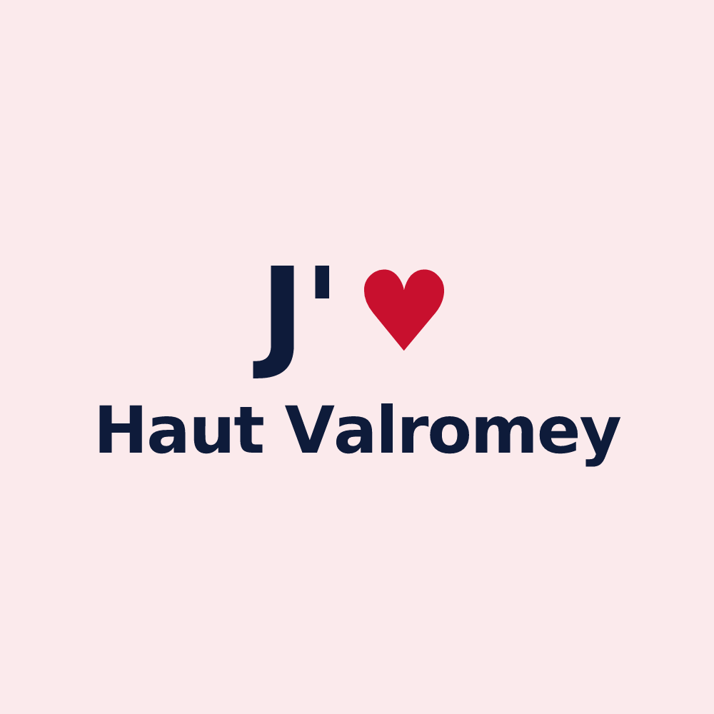 Magnet personnalisé Haut Valromey — design J'aime Haut Valromey