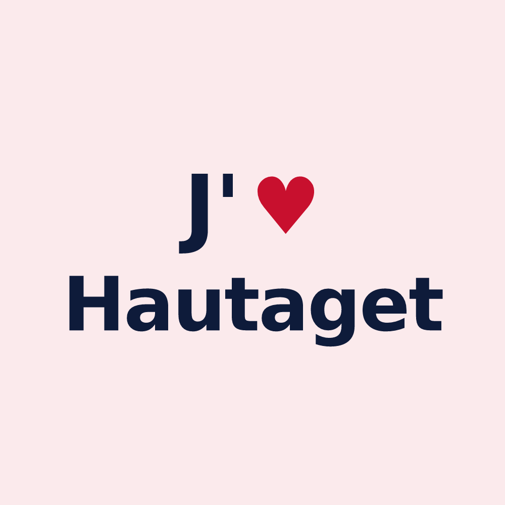 Magnet personnalisé Hautaget — design J'aime Hautaget