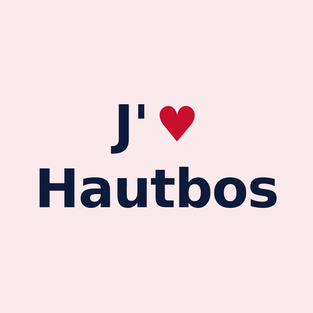 Magnet personnalisé Hautbos — design J'aime Hautbos