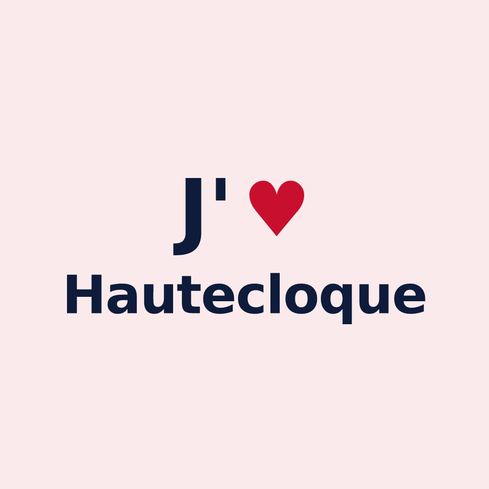Magnet personnalisé Hautecloque — design « J'aime Hautecloque » imprimé sur le magnet