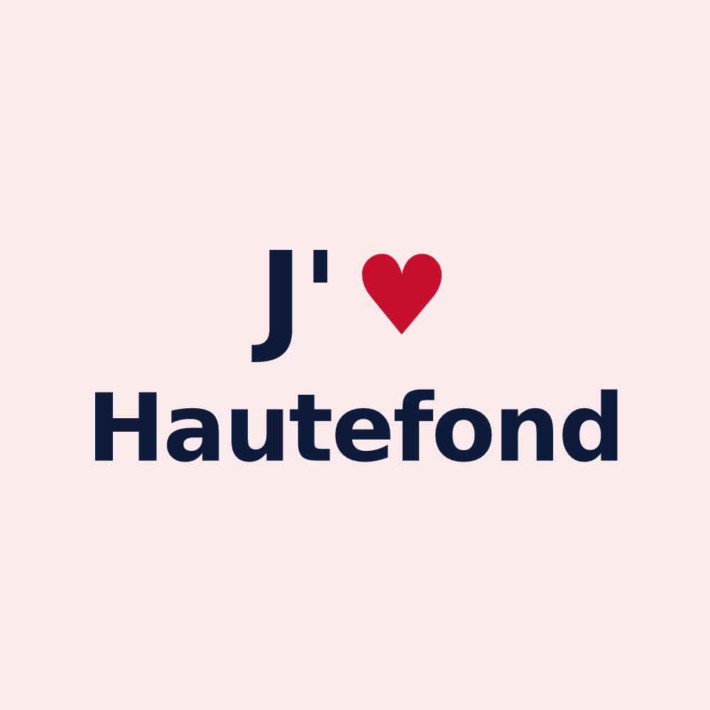 Magnet personnalisé Hautefond — design « J'aime Hautefond » imprimé sur le magnet