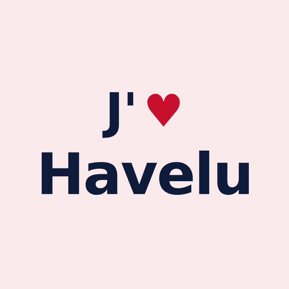 Magnet personnalisé Havelu — design J'aime Havelu