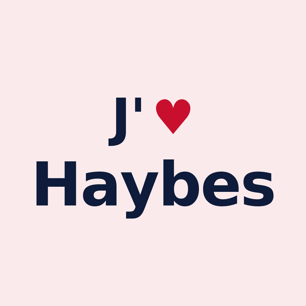 Magnet personnalisé Haybes — design J'aime Haybes
