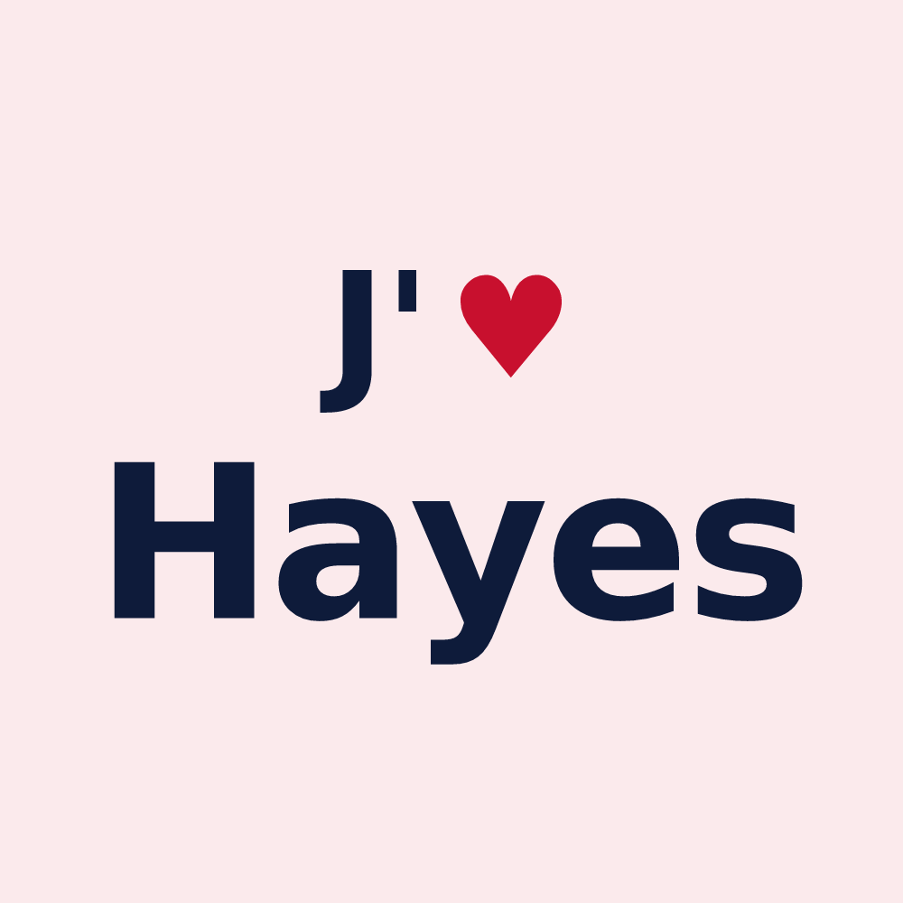 Magnet personnalisé Hayes — design J'aime Hayes