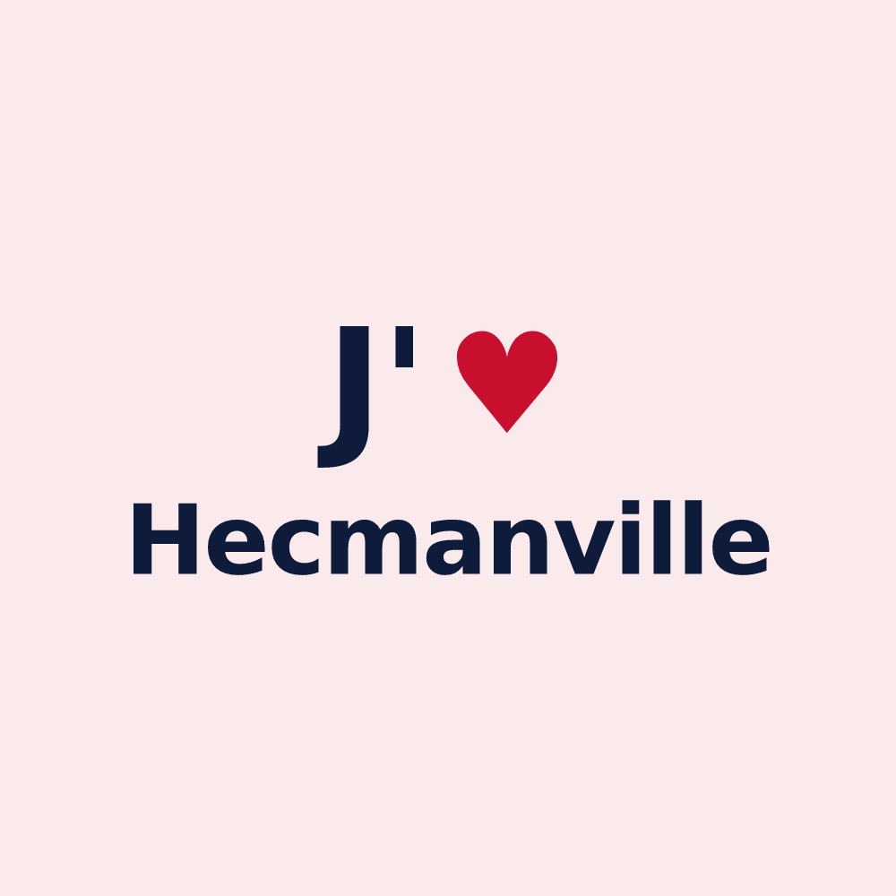 Magnet personnalisé Hecmanville — design J'aime Hecmanville